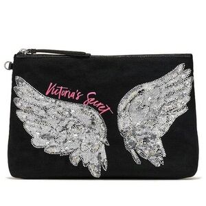 NWOT Victoria's Secret Sequin Wings NYC Fashion Show Large Pouch